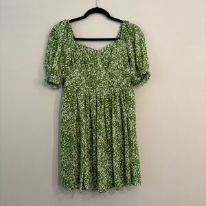 Green Floral Women's Dress